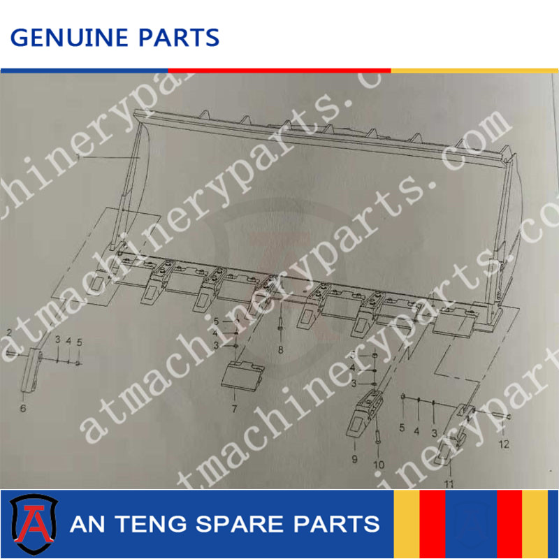 252101782 253000540 Rock bucket assembly for XCMG ZL50G ZL50GN